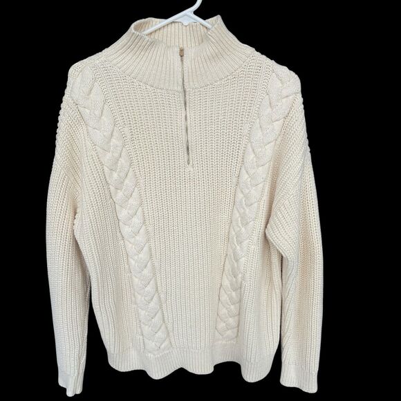 Haven Well Within Cable Knit Sweater Womens Extra Large XL Cream Chunky Winter - Picture 1 of 10